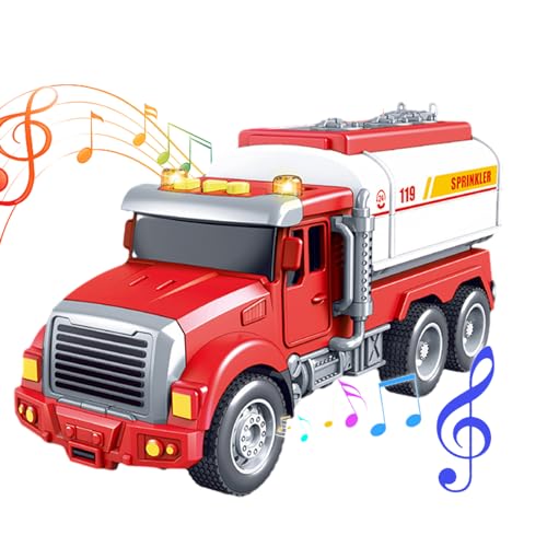 Hujinkan Reibungsfahrzeuge | Simulierte Spielzeugautos zum Zurückziehen mit Lichtern und Geräuschen | BAU-LKW-Spielzeug für Kinder, Jungen und Mädchen ab 4 Jahren, BAU-LKWs von Hujinkan