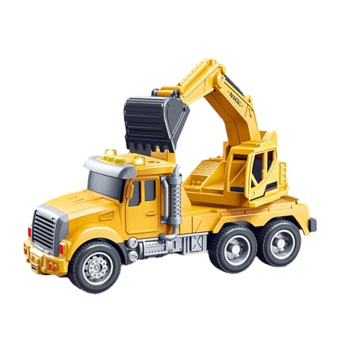 Hujinkan Reibungsfahrzeugspielzeug | Simulierte Baufahrzeugspielzeuge mit Lichtern und Geräuschen - BAU-LKW-Spielzeug für Kinder, Jungen und Mädchen ab 4 Jahren, BAU-LKWs von Hujinkan