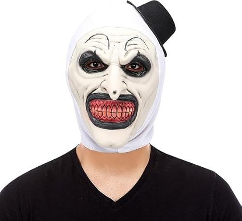 Art das Clown Kostüm Halloween Maske, Hulaiyaa Weihnachts Seelenbrechende Clown Maske mit Kopftuch & Hut, Gruselige Killer Art the Clown Kostüm, Terrifier Kostüm Vollkopf Cosplay Gruselige Requisitens Art das Clown Kostüm Halloween Maske, Hulaiyaa Weihnachts Seelenbrechende Clown Maske mit Kopftuch & Hut, Gruselige Killer Art the Clown Kostüm, Terrifier Kostüm Vollkopf Cosplay Gruselige Requisitens von Hulaiyaa