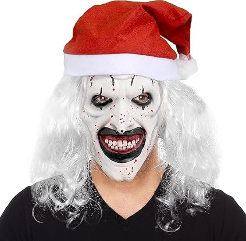 Hulaiyaa Art das Clown Kostüm Halloween Maske, Weihnachts Seelenbrechende Clown Maske mit Kopftuch & Hut, Gruselige Killer Art the Clown Kostüm, Terrifier Kostüm Vollkopf Cosplay Gruselige Requisiten Hulaiyaa Art das Clown Kostüm Halloween Maske, Weihnachts Seelenbrechende Clown Maske mit Kopftuch & Hut, Gruselige Killer Art the Clown Kostüm, Terrifier Kostüm Vollkopf Cosplay Gruselige Requisiten von Hulaiyaa