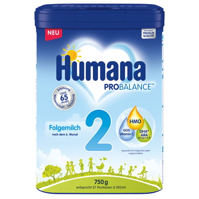 Humana Folgemilch 2 Probalance 750g ab dem 6. Monat von Humana