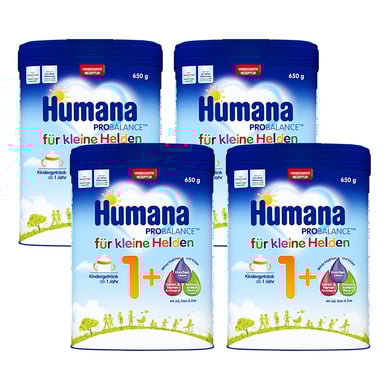 Humana Kindergetränk 1+ 4x 650 g ab dem 1. Jahr von HUMANA