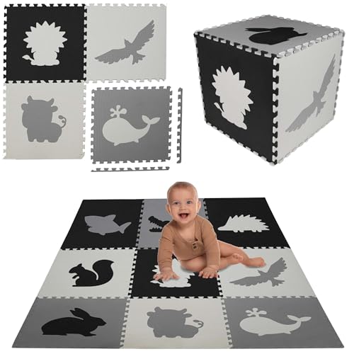 Humbi Puzzlematte Eva Schaumstoff für Babys und Kinder Krabbelmatte Spielmatte Fitnessmatte Schutzmatte Poolmatte Bodenschutz 60 x 60 x 1 cm 9 Teile, Tiere Humbi Puzzlematte Eva Schaumstoff für Babys und Kinder Krabbelmatte Spielmatte Fitnessmatte Schutzmatte Poolmatte Bodenschutz 60 x 60 x 1 cm 9 Teile, Tiere von Humbi