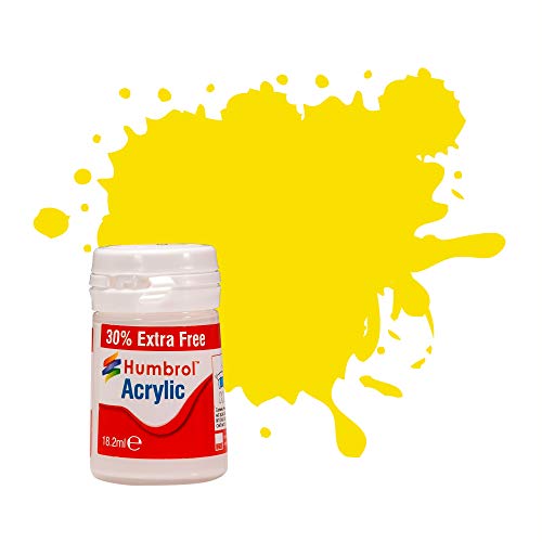 Humbrol AB0099EP 99 Lemon Matt-14ml Acrylic Paint-Plus 30% Farbe, zitronengelb von Humbrol