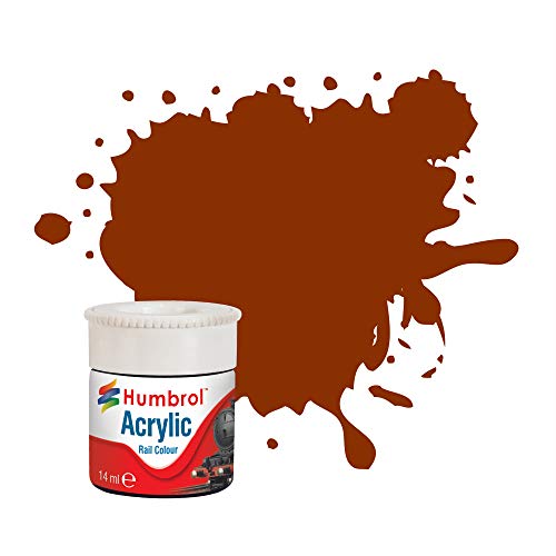 Humbrol AB2418 Acryl-Schienenfarbe, matt, 14 ml, Rot von Humbrol