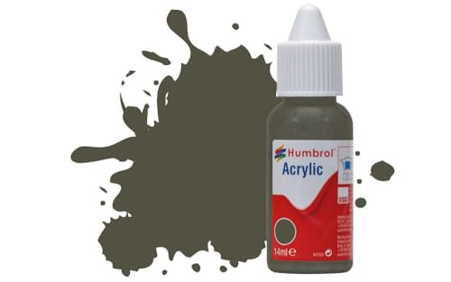 Humbrol Acrylfarbe Nr. 253 RLM 83 Dunkel-Grun Matt Tropfflasche, Dunkelgrün (De), 14 ml von Humbrol