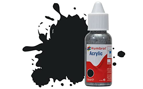 Humbrol DB0021 Acrylfarbe Nr. 21, Schwarz – Glanz, 14 ml (1 Stück) von Humbrol