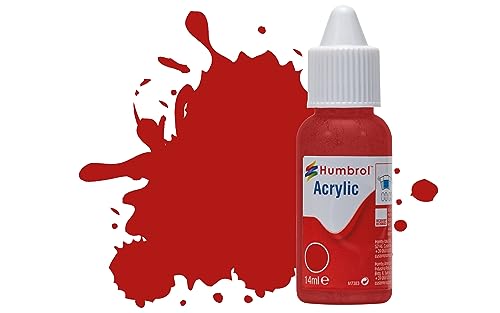 Humbrol DB0153 Acrylfarbe Nr. 153 Insignia Red matt, 14 ml (1 Stück) von Humbrol