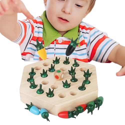 Humdcdy Karottenspielzeug, Memory-Spiel aus Holz - Lustiges -Memory-Spiel aus Holz | Interaktives Brettspiel, Früherziehungsspielzeug für Party, Klassenzimmer, Ausflug, von Humdcdy