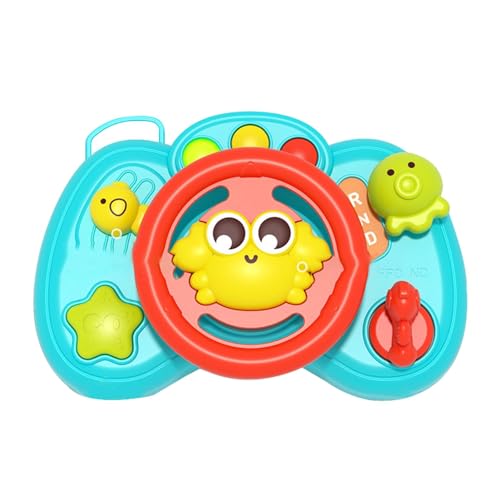 Humdcdy Kleinkind-Fahrspielzeug, Musikspielzeug-Lenkrad | Cartoon-Krabbe, interaktives Licht und Sound-Lenkrad - Fördert die Hand-Auge-Koordination und verbessert die Eltern-Kind-Interaktion. von Humdcdy