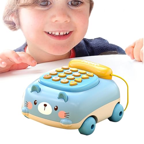 Humdcdy Vortäuschen eines Telefons für Kinder, Kindertelefonspielzeug - Mit Lichtern und Geräuschen Rollenspieltelefon für Kinder - Spielzeug für Kleinkinder und Mädchen, Kinderspielzeug, interaktives von Humdcdy