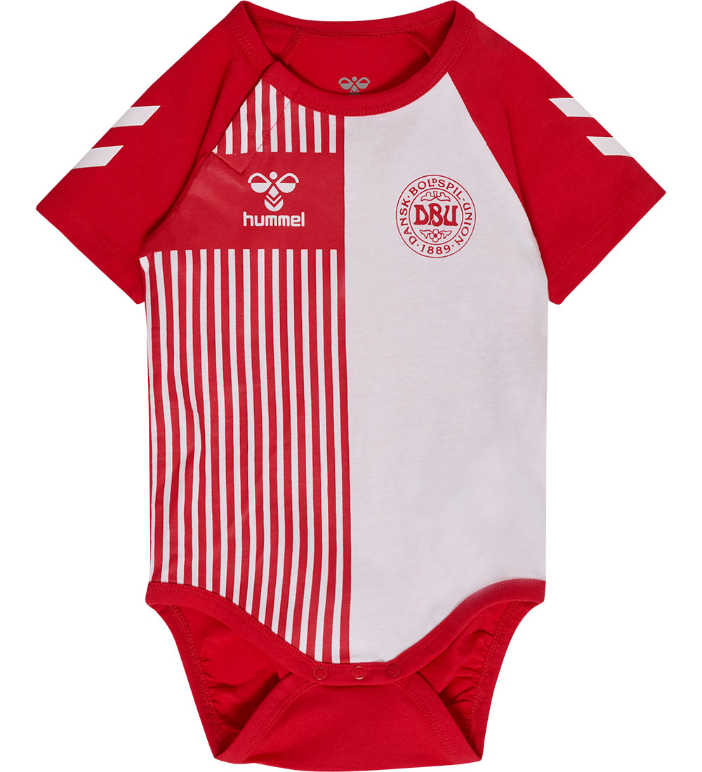 Hummel Body l/ä - HmlMINI DBU Gestreift - Tango Red - Hummel - 1½ Jahre (86) - Body K/Ä von Hummel