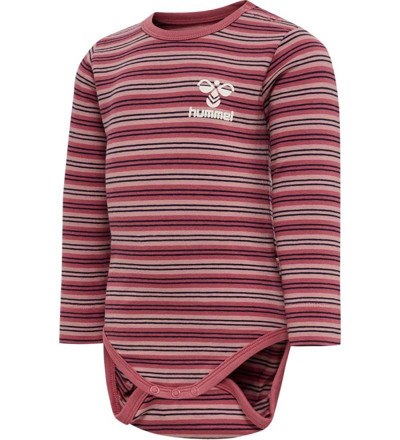 Hummel Body l/ä - HmlUnited - Streifen - Woodrose - Hummel - 1 Jahr (80) - Body L/Ä von Hummel