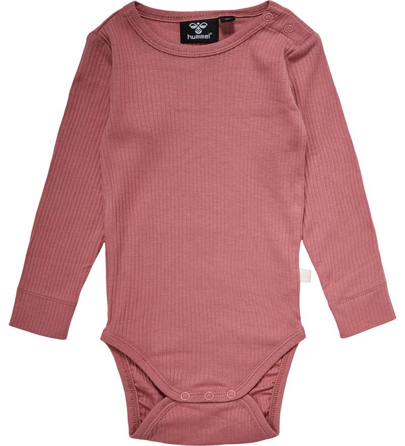 Hummel Body l/ä - Rib - hmlRene - Dusty Rose - Hummel - 1 Jahr (80) - Body L/Ä von Hummel