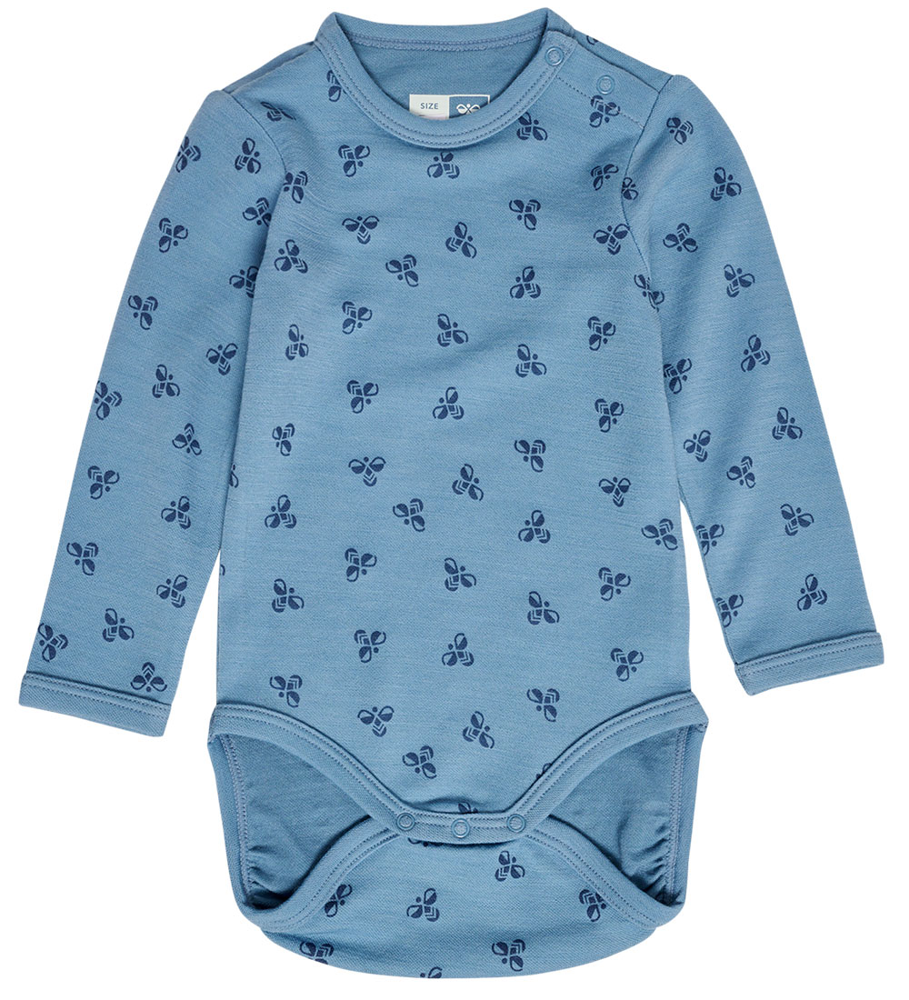 Hummel Body l/ä - Wolle - HmlBambo - Blue Shadow - Hummel - 1 Jahr (80) - Body L/Ä von Hummel