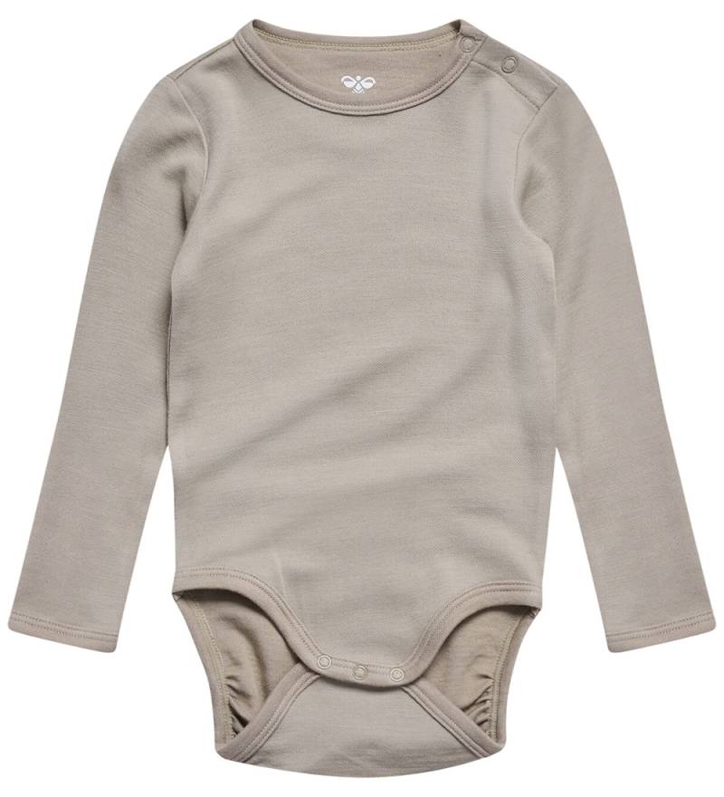 Hummel Body l/ä - Wolle/Viskose - HmlMini Solid - Vintage Khaki - Hummel - 1 Jahr (80) - Body L/Ä von Hummel