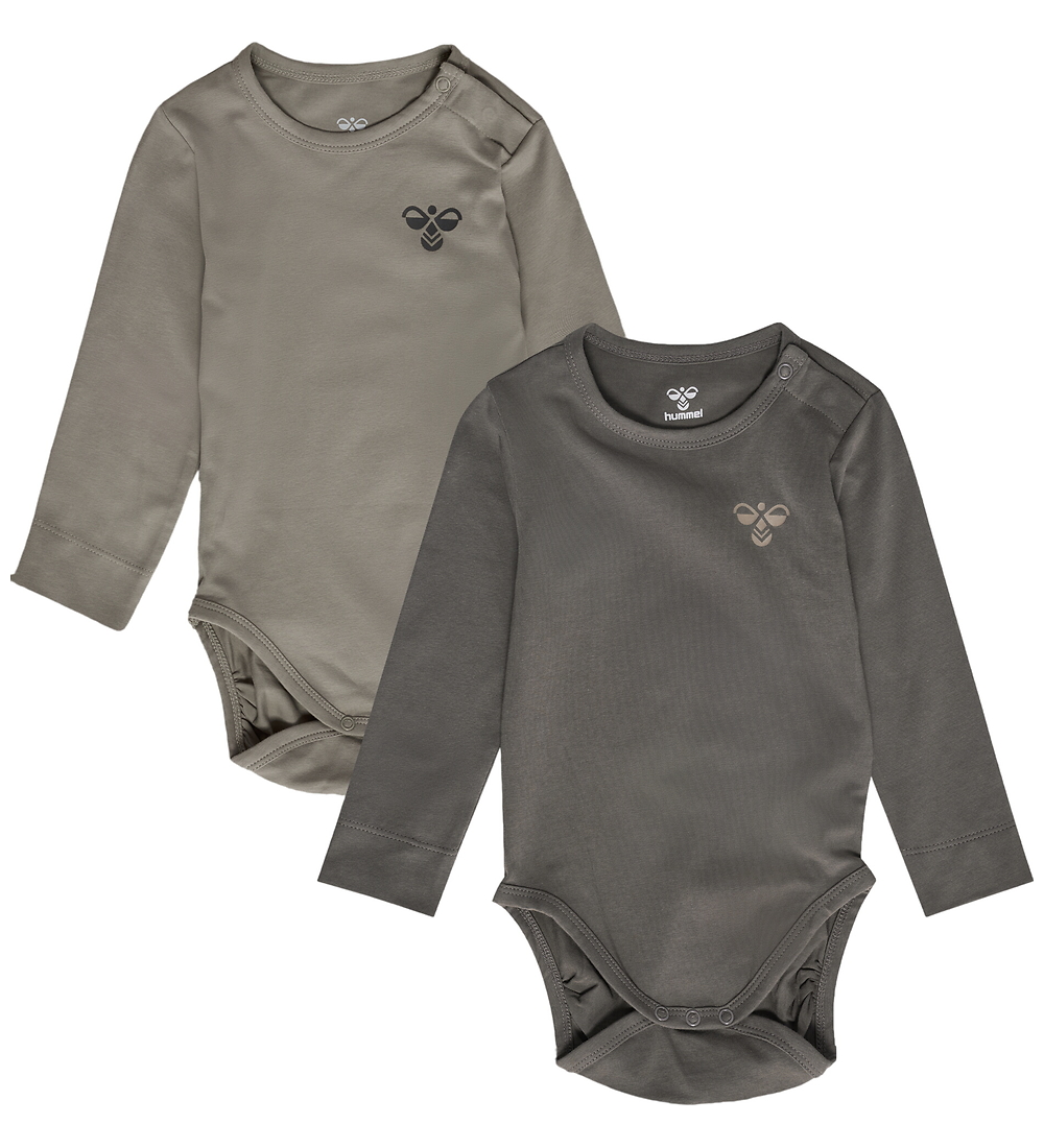 Hummel Body l/ä - hmlMini - 2er-Pack - Dark Gull Grey/Vintage Kh - Hummel - 68 - Body L/Ä Hummel Body l/ä - hmlMini - 2er-Pack - Dark Gull Grey/Vintage Kh - Hummel - 68 - Body L/Ä von Hummel