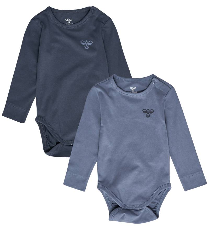 Hummel Body l/ä - hmlMini - 2er-Pack - Ombre Blue/Flint Stone - Hummel - 3 Jahre (98) - Body L/Ä von Hummel