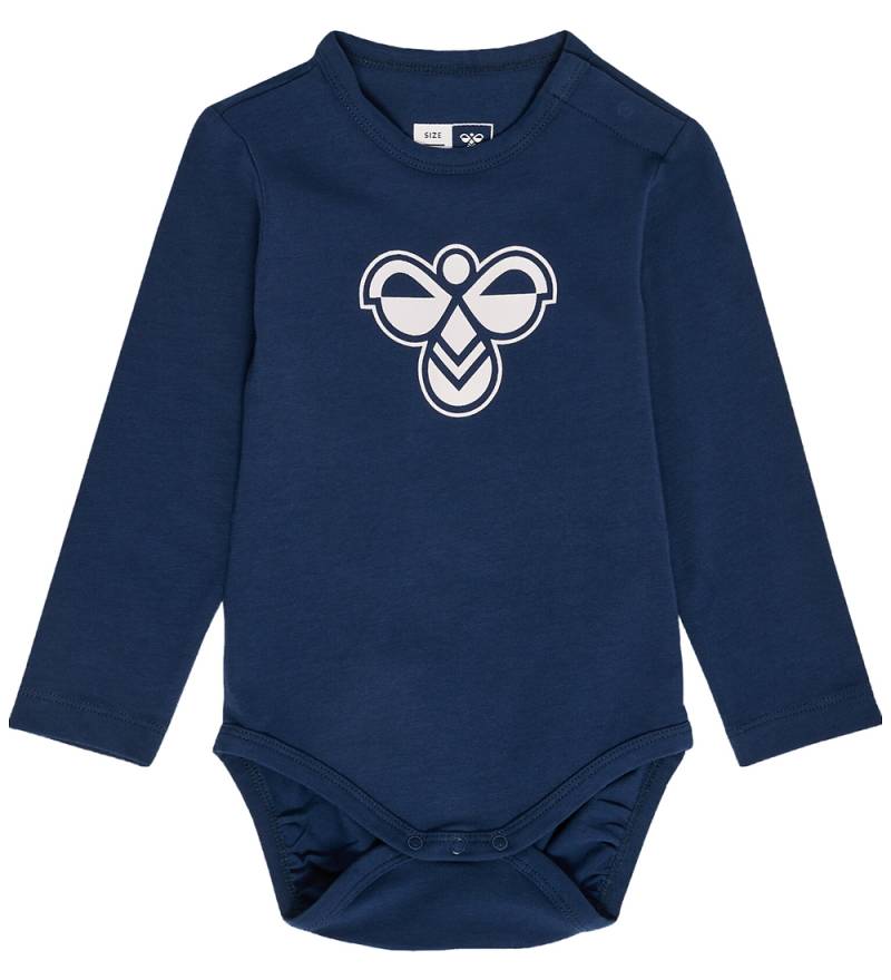 Hummel Body l/ä - hmlMini - Dress Blues m. Logo - Hummel - 2 Jahre (92) - Body L/Ä von Hummel