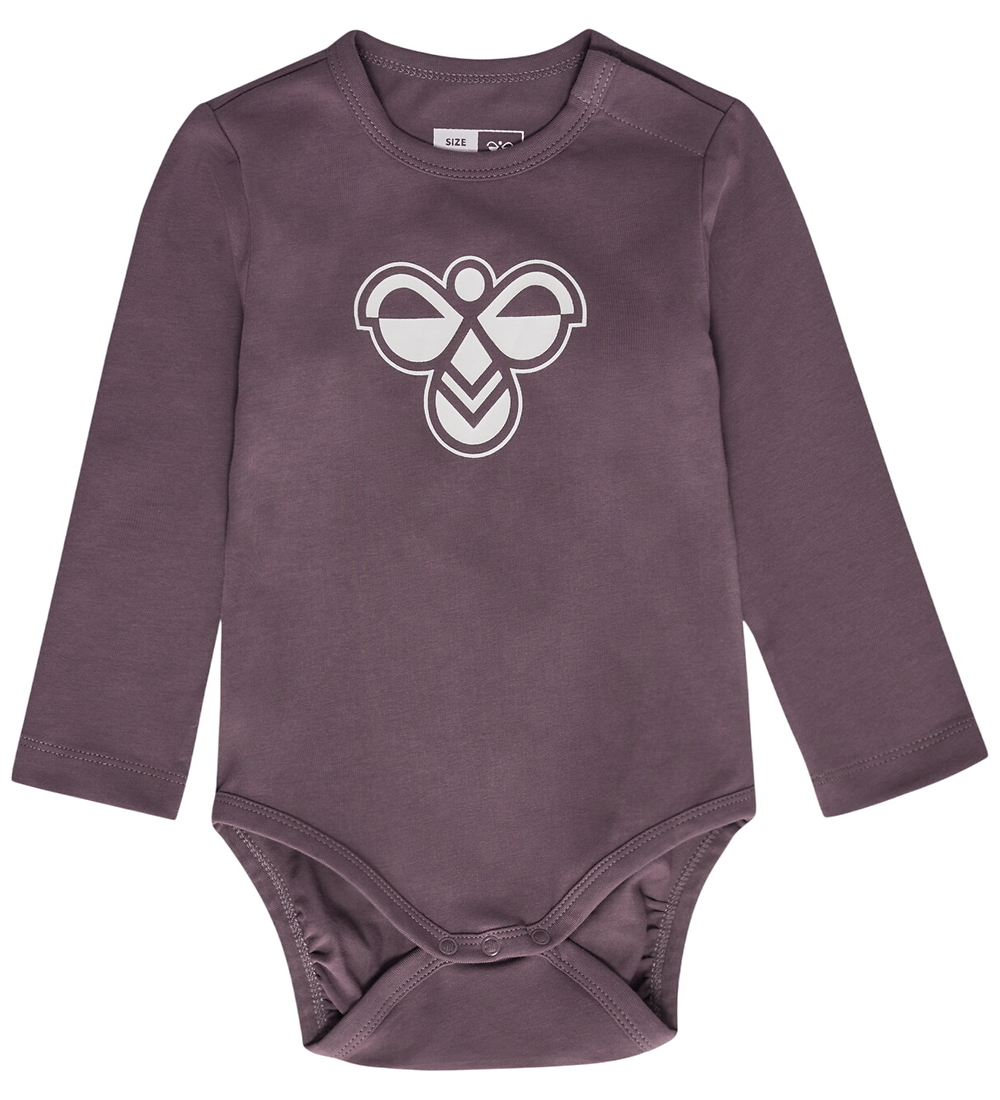Hummel Body l/ä - hmlMini - Logo - Black Plum - Hummel - 62 - Body L/Ä von Hummel