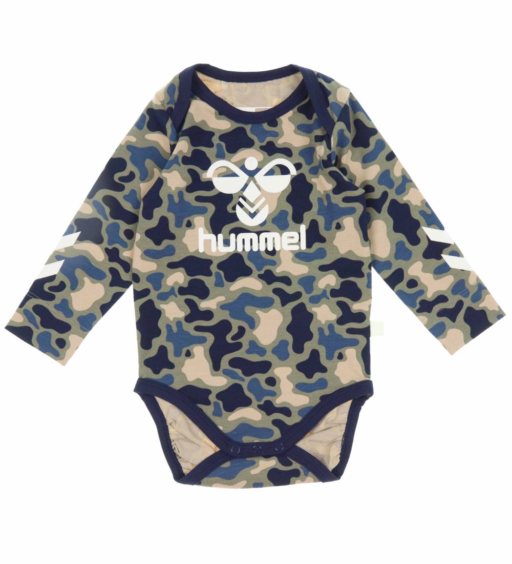 Hummel Body l/ä - hmlSteen - Vetiver Camouflage m. Logo - Hummel - 3 Jahre (98) - Body L/Ä von Hummel