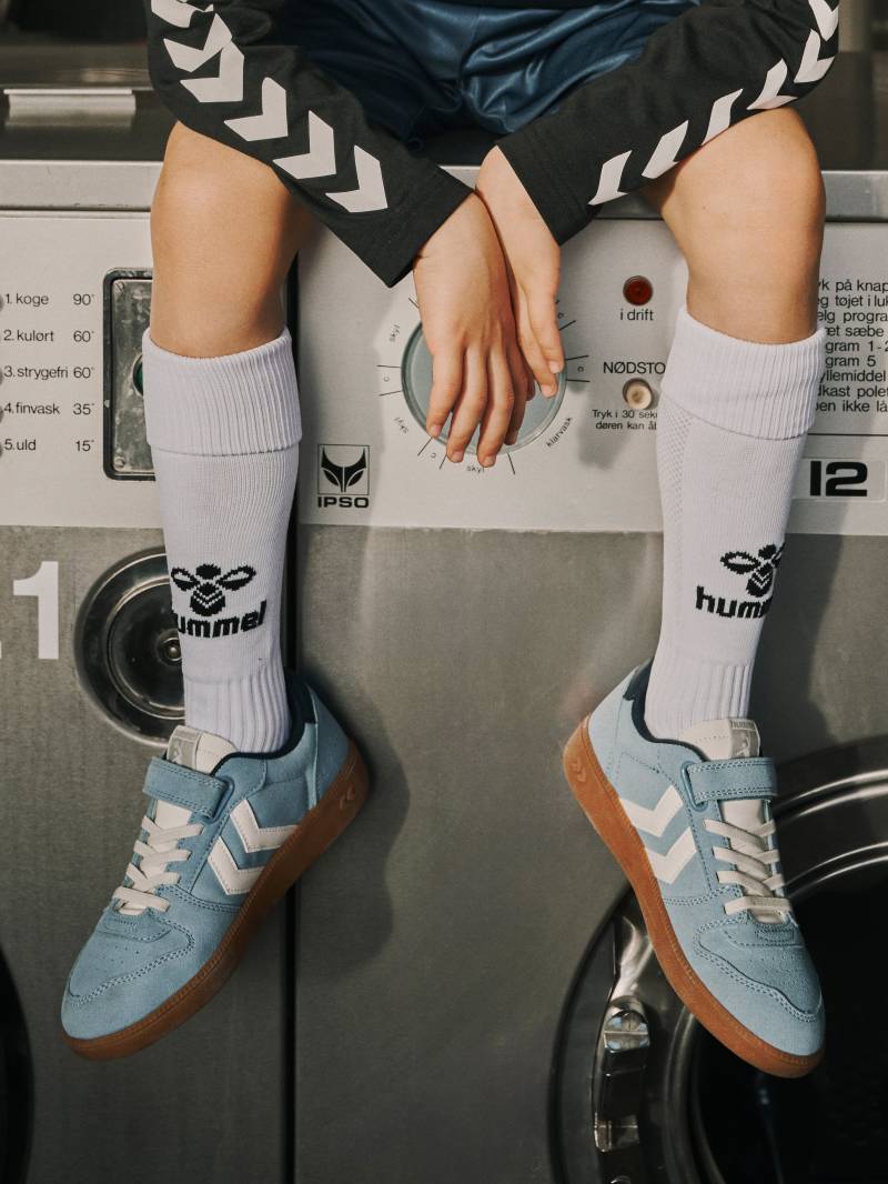 Hummel Handball Perfect CL Jr Kinder Sneaker, Faded Denim, 26, Kinderschuhe von Hummel