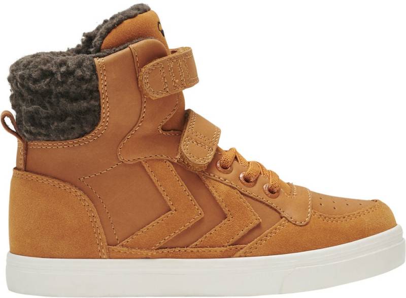 Hummel Stadil Winter High Jr Gefütterte Kinder Sneakers, Orange, 28, Kinderschuhe von Hummel