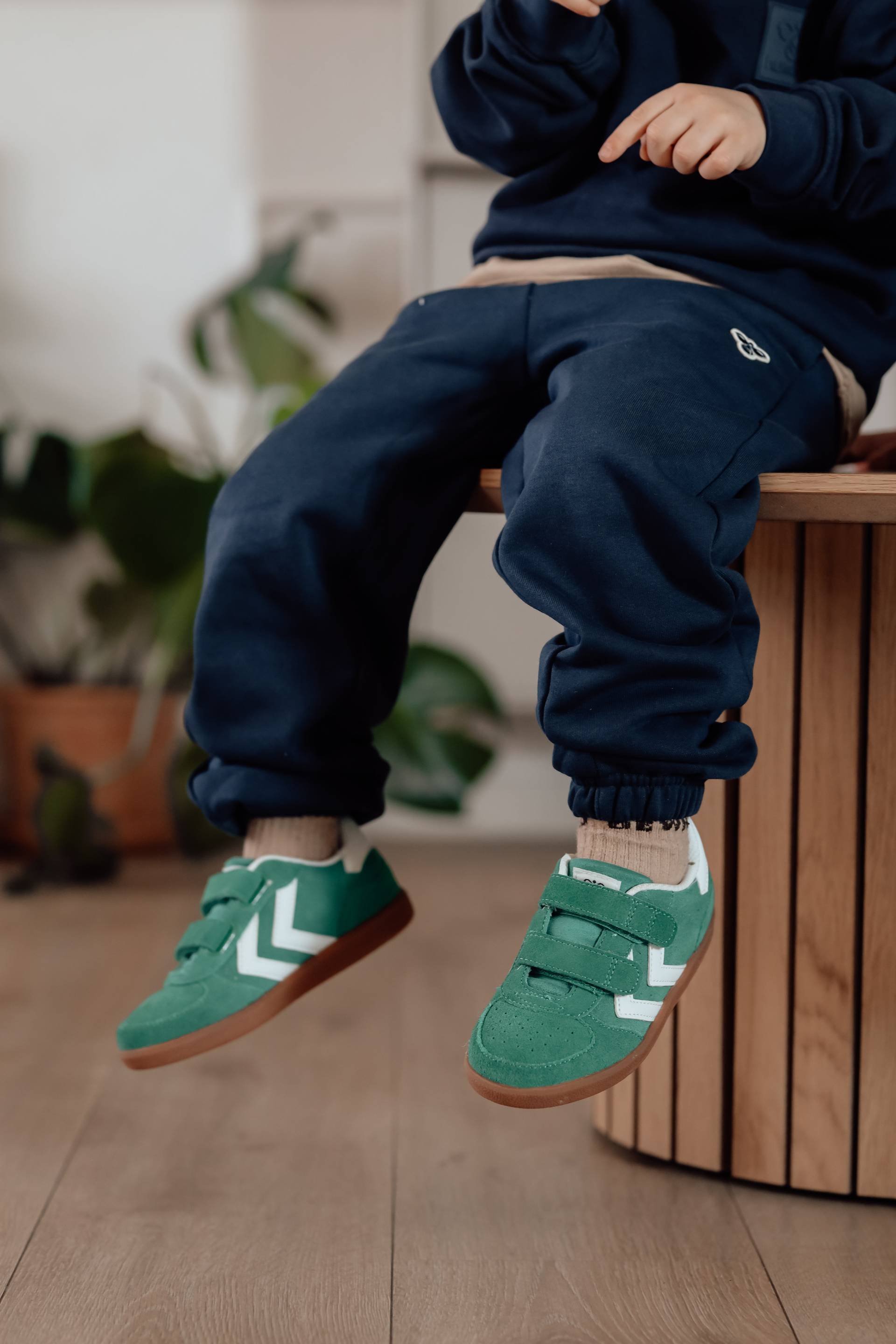 Hummel Victory Suede II Kinder Sneaker, Pepper Green, 28, Kinderschuhe von Hummel