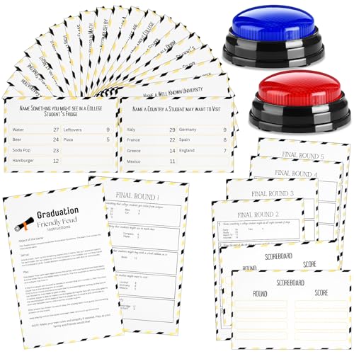 Humyoun Abschluss-freundliches Feud-Spiel mit 2 Antwort-Summern, Grad Feud Karten für Familienspielabend, Spaß, Quiz für Klassenparty, Gruppen, Clubs, Teambuilding Humyoun Abschluss-freundliches Feud-Spiel mit 2 Antwort-Summern, Grad Feud Karten für Familienspielabend, Spaß, Quiz für Klassenparty, Gruppen, Clubs, Teambuilding von Humyoun