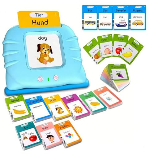 HundoPony 510 Wörter Sprechende Lernkarten Deutsch, Sprechende Flash Karten Lernspielzeug für Kleinkinder 2 3 4 Jahre Alt, Interaktive Spielzeug für Jungen Mädchen HundoPony 510 Wörter Sprechende Lernkarten Deutsch, Sprechende Flash Karten Lernspielzeug für Kleinkinder 2 3 4 Jahre Alt, Interaktive Spielzeug für Jungen Mädchen von HundoPony