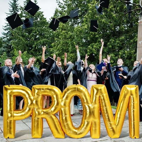 Hungdao 1,2 x 2,8 m aufblasbare Abschlussballdekoration für Abschlussfeier 2025, wasserdichte aufblasbare Grad-Buchstaben Abschlussballdekoration mit Pfahl für High School College Graduation Party von Hungdao