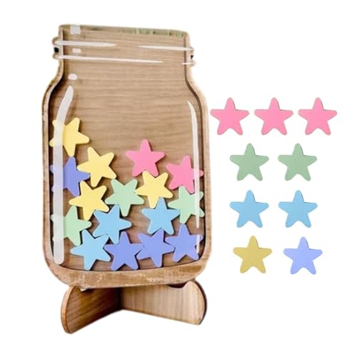 Sterne Belohnungsglas Für Kinder, Klassenzimmer-Belohnungsgläser Aus Mit 25 Sternen, Personalisierte Sternen Belohnungssystem, Klassenzimmer Reward Jar Für Und Mädchenkindergärten von HunicandIU