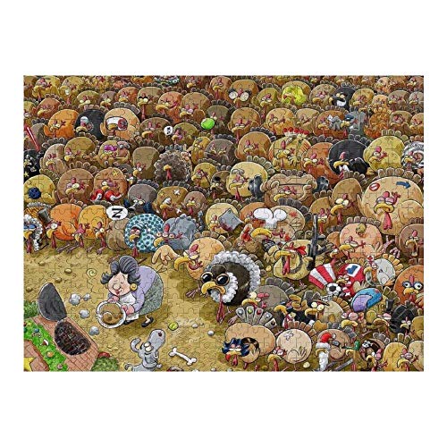 Hunnry Christmas-Chaos-at-Turkey-Farm Puzzle 1000 Stück für Erwachsene & Familien Klassische Puzzle Fine Motive Fotopuzzle Kunstsammlung 75 x 50 cm von Hunnry