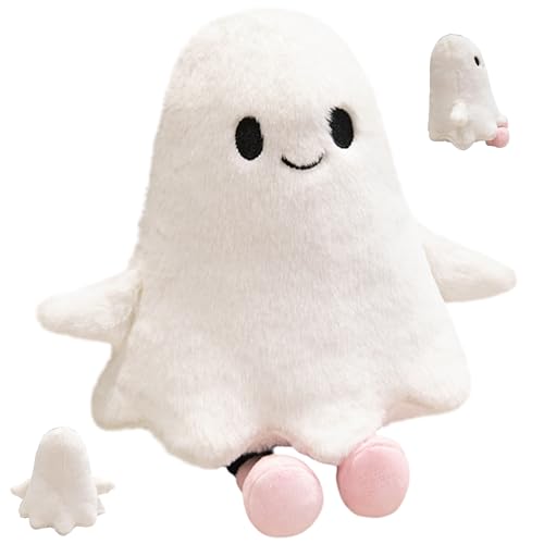 12 Zoll süßer Geisterplüsch, weiches Halloween gefülltes Tier mit Handbein Kissen für Kinder Erwachsene von Huraoerrrr