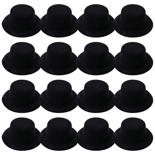 16pcs Mini Top Hut Schwarze Puppenhaarzubehör DIY Snowman Crafts Weihnachten Partyzubehör 16pcs Mini Top Hut Schwarze Puppenhaarzubehör DIY Snowman Crafts Weihnachten Partyzubehör von Huraoerrrr