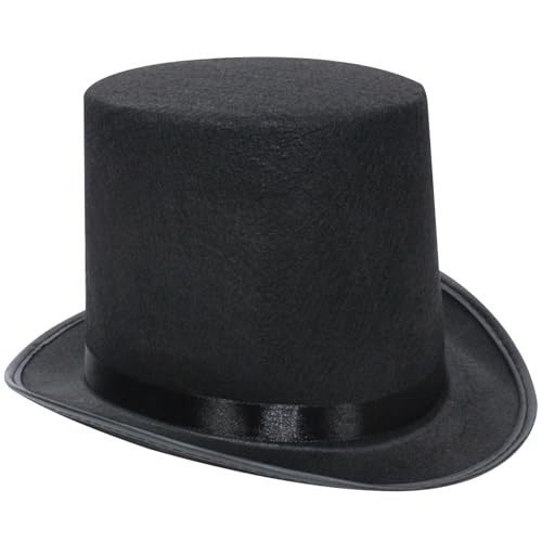1PCS Kids Top Hut, 4 Zoll großes Schwarz Filz Magier Kostüm Lustige Halloween Show Cosplay von Huraoerrrr