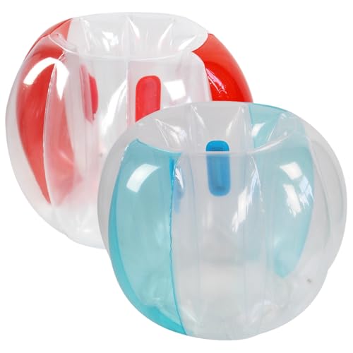 2PCS Human Hamster Ball, 35x29.5 aufblasbare Stoßstangenkugeln für Kinder, durchlaufsicheres PVC mit innerem Griff und Befestigungsgürtel für Spielplatz, Hof, Park (ohne aufblasbare Geräte) von Huraoerrrr