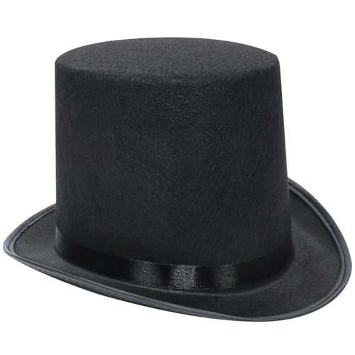 4 Zoll großer Kinder Top Hut Schwarz Filzstoff Magier Hut Lustige Dekoration für Halloween Show Cosplay Kostüm 4 Zoll großer Kinder Top Hut Schwarz Filzstoff Magier Hut Lustige Dekoration für Halloween Show Cosplay Kostüm von Huraoerrrr