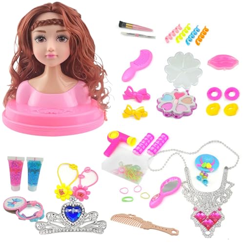 Huraoerrrr 1 Set Doll Head für Haarstyling und Make -up, farbenfrohe realistische Styling -Kopfpuppe mit Accessoires für Mädchen Geburtstag Huraoerrrr 1 Set Doll Head für Haarstyling und Make -up, farbenfrohe realistische Styling -Kopfpuppe mit Accessoires für Mädchen Geburtstag von Huraoerrrr