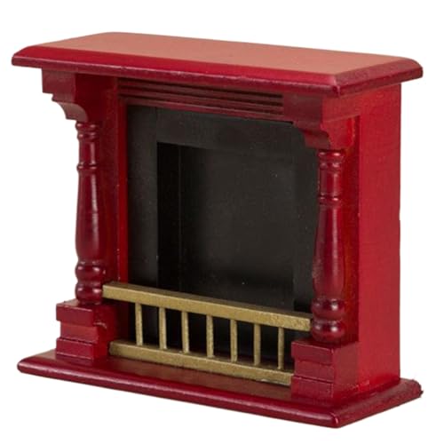 Huraoerrrr 1:12 Skala Puppenhaus Kamin Rot, Simulation DIY Vintage Holz dekorative Miniaturmöbel für Weihnachtsdekor -Accessoires Huraoerrrr 1:12 Skala Puppenhaus Kamin Rot, Simulation DIY Vintage Holz dekorative Miniaturmöbel für Weihnachtsdekor -Accessoires von Huraoerrrr