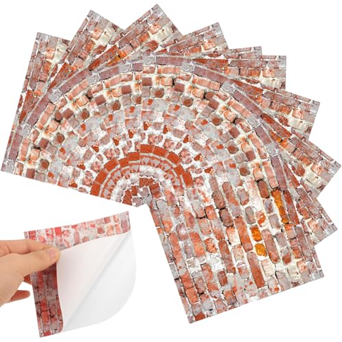 Huraoerrrr 10pcs Dollhouse Accessoires, 4x4 -Zoll PVC Dollhouse Tapete Peel und Stick, Faux 3D Brick Tapete für Dekoration, Geschenk für Puppenhausliebhaber Huraoerrrr 10pcs Dollhouse Accessoires, 4x4 -Zoll PVC Dollhouse Tapete Peel und Stick, Faux 3D Brick Tapete für Dekoration, Geschenk für Puppenhausliebhaber von Huraoerrrr