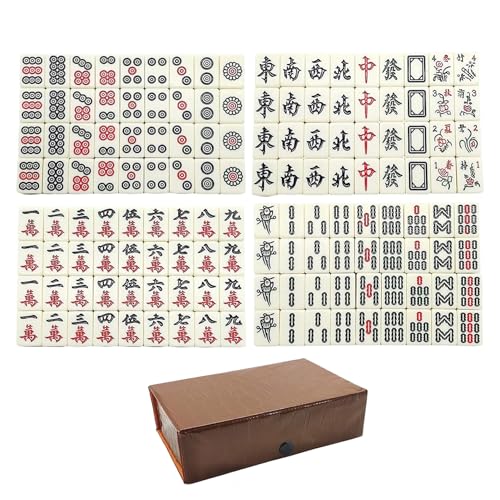 Huraoerrrr 149pcs Mahjong Set Chinese Mah Jong Game Travel Mini Mahjong Set für Kinder Familien Erwachsene Huraoerrrr 149pcs Mahjong Set Chinese Mah Jong Game Travel Mini Mahjong Set für Kinder Familien Erwachsene von Huraoerrrr