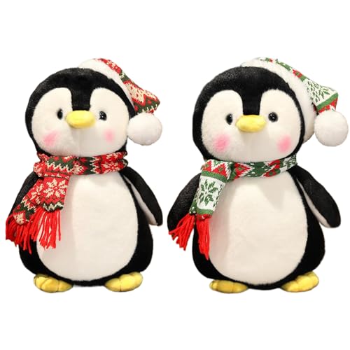 Huraoerrrr 2pcs Penguin Plüsch 10, niedliches Pinguin -Stofftier mit Hut und Schal, dekorative Weihnachtsgefüllungstiere für Weihnachten Party Geschenk Huraoerrrr 2pcs Penguin Plüsch 10, niedliches Pinguin -Stofftier mit Hut und Schal, dekorative Weihnachtsgefüllungstiere für Weihnachten Party Geschenk von Huraoerrrr