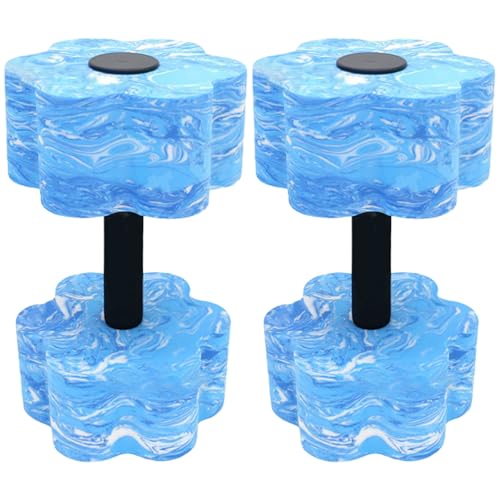 Huraoerrrr 2pcs Poolgewichte für Wasserübung, blumförmige Eva-Schaum-Dumbbells hoher Auftrieb Schnellroten für Kinder Erwachsene Training Aerobic Blau Huraoerrrr 2pcs Poolgewichte für Wasserübung, blumförmige Eva-Schaum-Dumbbells hoher Auftrieb Schnellroten für Kinder Erwachsene Training Aerobic Blau von Huraoerrrr