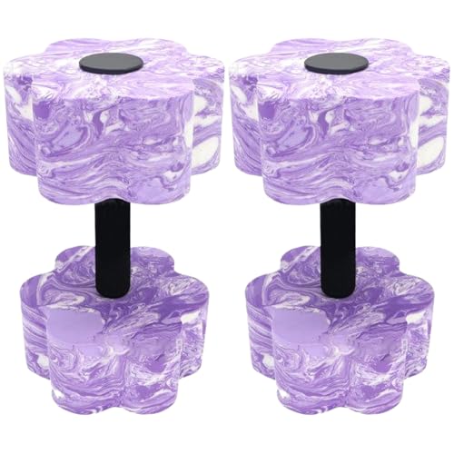 Huraoerrrr 2pcs Poolgewichte für Wasserübung, blumförmige Eva-Schaumwasserhanteln für Kinder und Erwachsene, hohe Auftriebs wasserdichtes Schnellroten für Training, Aerobic, Lila Huraoerrrr 2pcs Poolgewichte für Wasserübung, blumförmige Eva-Schaumwasserhanteln für Kinder und Erwachsene, hohe Auftriebs wasserdichtes Schnellroten für Training, Aerobic, Lila von Huraoerrrr