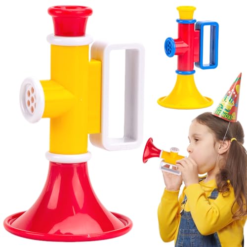 Huraoerrrr 2pcs Trompetenspielzeug 5x3 ABS -Plastik -Musikinstrument für Kinder mit 2 Soundeffekten, Bildungsgeschenk von Huraoerrrr