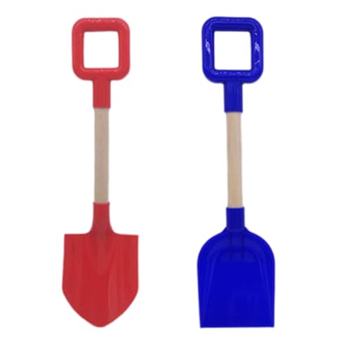 Huraoerrrr 2pcs rot blau Abs Plastik Kids Beach Schaufel mit Holzgriff, Dual-Funktions-Sandbox-Werkzeuge zum Bauen Graben Huraoerrrr 2pcs rot blau Abs Plastik Kids Beach Schaufel mit Holzgriff, Dual-Funktions-Sandbox-Werkzeuge zum Bauen Graben von Huraoerrrr
