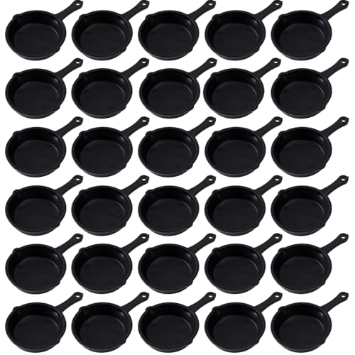 Huraoerrrr 30pcs Dollhouse Möbel 1:12 Mini Mini Fritting Pan Dollhouse Miniaturen, Puppenhaus Kochset Möbel für DIY -Szenenzubehör Dekoration Zubehör von Huraoerrrr