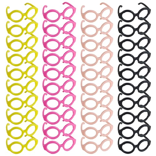 Huraoerrrr 40 Paar Puppenbrillen, 4 Farben Klassische stilvolle Plastikharz -Mini -Brille für Puppen, Handwerk, Cosplay Huraoerrrr 40 Paar Puppenbrillen, 4 Farben Klassische stilvolle Plastikharz -Mini -Brille für Puppen, Handwerk, Cosplay von Huraoerrrr