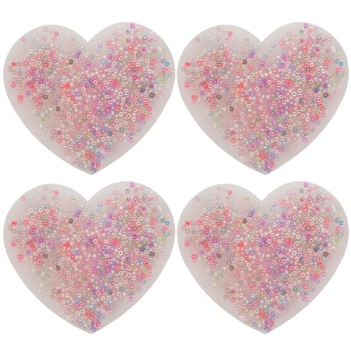 Huraoerrrr 4pcs herzförmige Hautpflückung Zappelspielzeug 3.35x3.35 Weiches Silikon-Stressabbaukissen für Kinder und Erwachsene Huraoerrrr 4pcs herzförmige Hautpflückung Zappelspielzeug 3.35x3.35 Weiches Silikon-Stressabbaukissen für Kinder und Erwachsene von Huraoerrrr